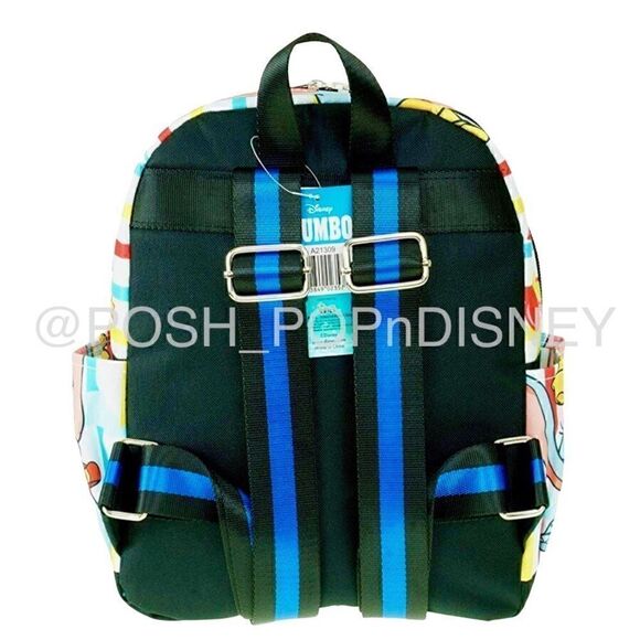 DISNEY Dumbo Daypack Elepant stars clouds & stripe print yellow red blue print - Picture 4 of 6